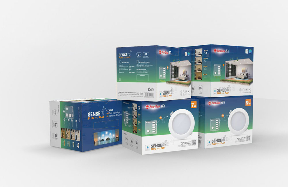 Bộ combo đèn Downlight thông minh sense