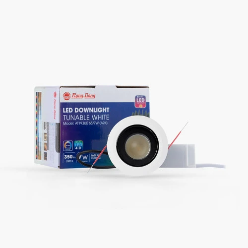 Đèn LED downlight âm trần xoay góc 65 7W điều khiển Bluetooth AT19 BLE A24